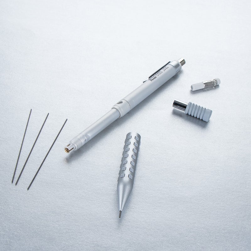 Pentel Smash Drafting Mechanical Pencil (0.5mm) - Special Edition Silver w/Tube - Image 5